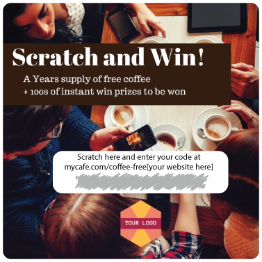 Scratch and win drink coasters